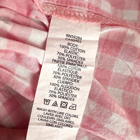 THE CHILDREN'S PLACE Dress Girls 18-24 Pink Cotton Smocked Gingham Babydoll NWT - Picture 5 of 6